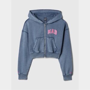 Madhappy x GAP Blue Cropped Zip Hoodie